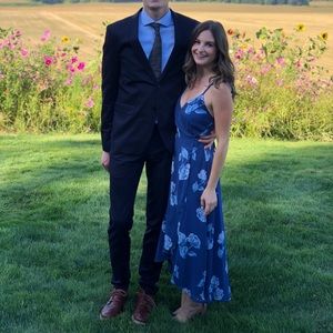 Lulus Blue Floral Dress